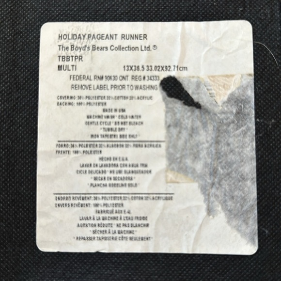 SOLD ON EBAY Boyd’s Bears Vintage Christmas Nativity Table/Dresser Runner - Picture 4 of 4